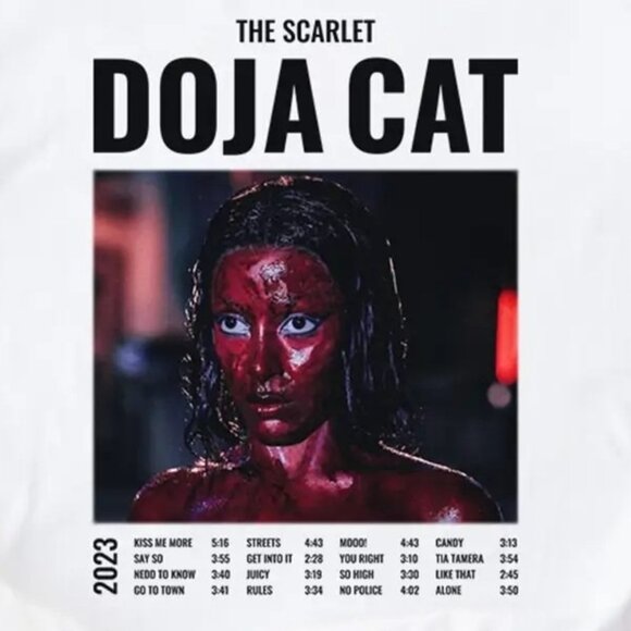 Doja Cat Attention Album Graphic Music Tour Pop Star Fan Streetwear T-Shirt 05 - Picture 2 of 5